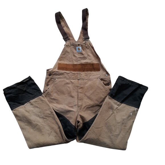 Vintage Carhartt USA Brush Overalls Upland 40x32 Brown